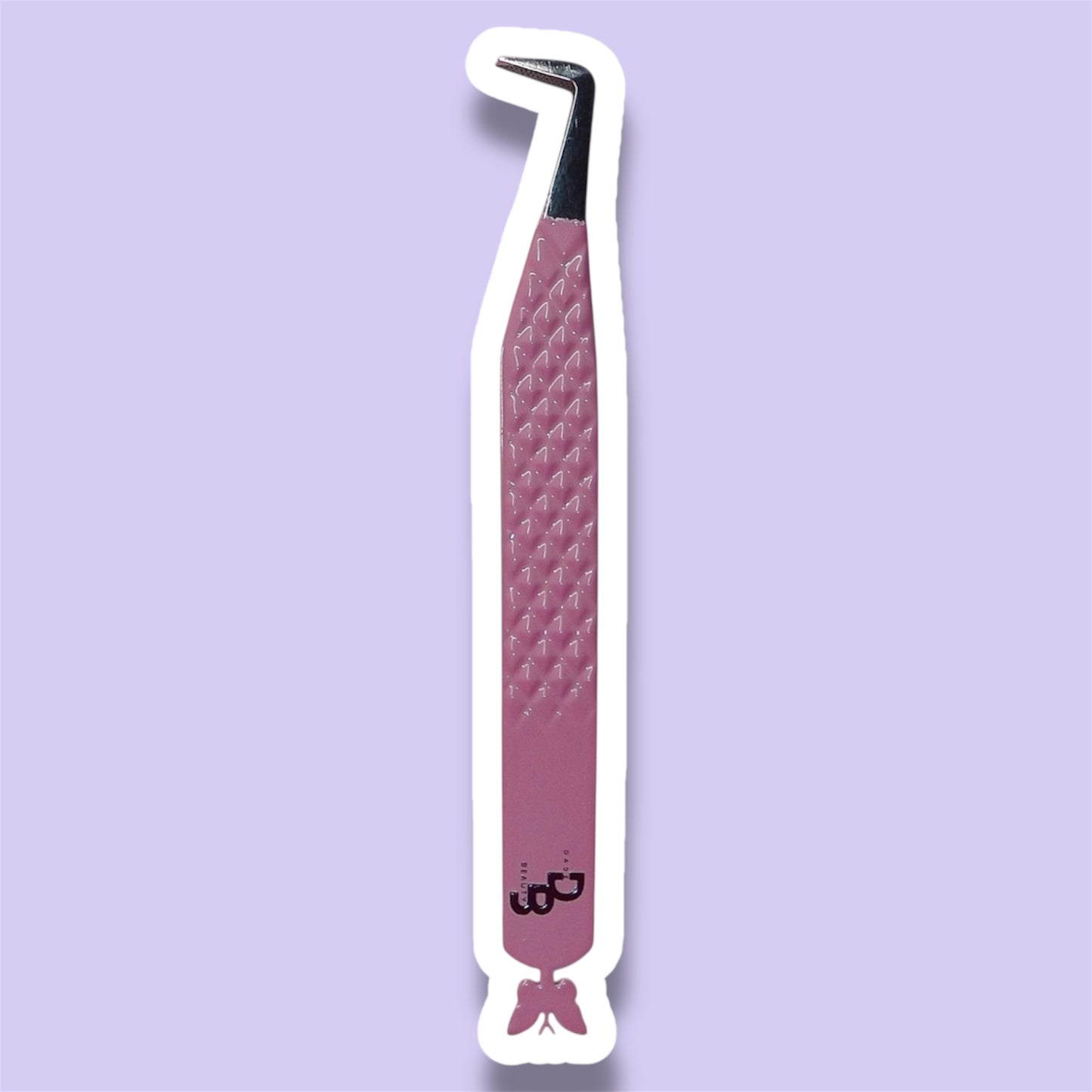 PINK FLUTTER ANGLE TWEEZER